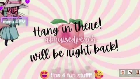 Snapshot of abruisedpeach chatting on May 19, 2026, 3:24 am Peach online show from May 19, 2026, 3:24 am