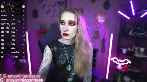 Snapshot of amywhitenessxx chatting on May 24, 2026, 11:15 am Amy switch Goddess divine Mistress online show from May 24, 2026, 11:15 am