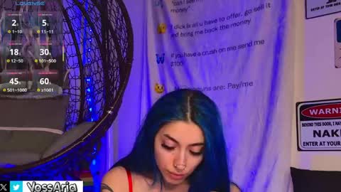 Snapshot of ariavossx chatting on May 3, 2026, 8:15 pm Aria online show from May 3, 2026, 8:15 pm