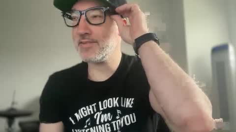 Snapshot of badboymusician chatting on May 12, 2026, 9:45 pm RockHardDrummer online show from May 12, 2026, 9:45 pm