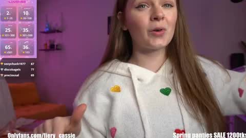 Snapshot of fiery_redhead chatting on May 15, 2026, 11:45 pm Cassie Ventura online show from May 15, 2026, 11:45 pm