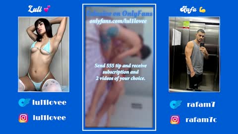 Snapshot of latinuycouple chatting on January 18, 2025, 3:53 am Rafa and Luli online show from January 18, 2025, 3:53 am