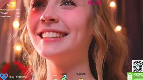 Snapshot of lissa_meooow chatting on March 5, 2025, 10:00 am your Liza again. Next stream Dec. 1 at 2 or 3 GMT online show from March 5, 2025, 10:00 am