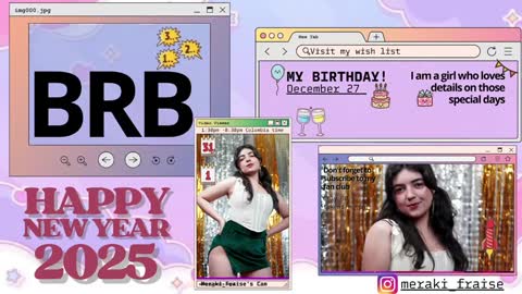 Snapshot of meraki_fraise chatting on December 30, 2024, 9:50 pm online show from December 30, 2024, 9:50 pm