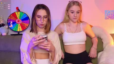 Snapshot of mimipaws chatting on February 16, 2026, 7:43 pm MilaBlack and StacyBlonde Today unboxing Lovens OMG online show from February 16, 2026, 7:43 pm