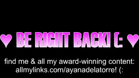 Ayana Delatorre online show from July 14, 2026, 2:05 am