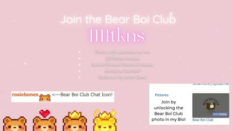 Rosie Bones online show from September 10, 2025, 10:10 pm