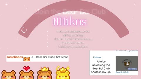 Rosie Bones online show from December 18, 2025, 11:11 pm