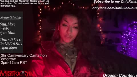 Mistrx Sin online show from January 29, 2025, 5:40 am