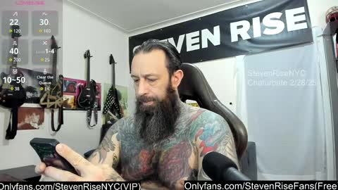 Snapshot of stevenrisenyc chatting on February 28, 2025, 12:09 pm StevenRiseNYC online show from February 28, 2025, 12:09 pm