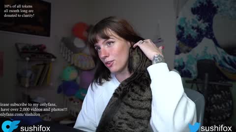 Snapshot of sushifox chatting on December 9, 2024, 1:18 am online show from December 9, 2024, 1:18 am