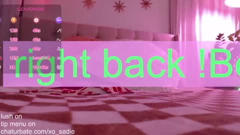 Xo Sadie online show from November 3, 2025, 7:09 am