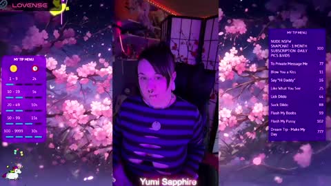 Yumi Sapphire online show from April 22, 2026, 8:43 pm