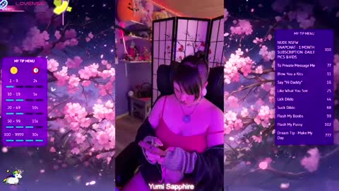 Yumi Sapphire online show from April 27, 2026, 9:35 pm