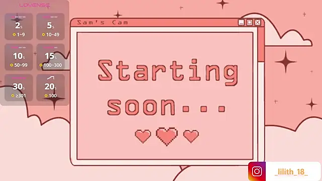  Lilith 18  online show from May 31, 2026, 7:15 pm