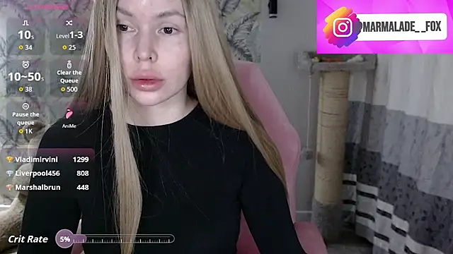 Marmalade Fox online show from March 19, 2026, 9:08 pm