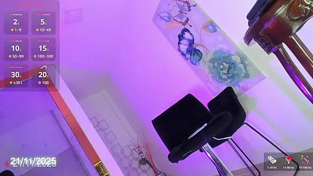 Sussy Hots online show from November 21, 2025, 9:13 pm