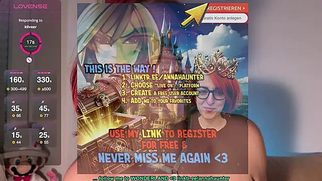 AnnaHaunter18 online show from February 8, 2025, 1:11 am