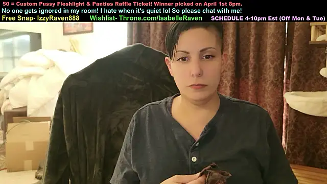 Snapshot of IsabelleRaven chatting on March 20, 2026, 9:52 pm IsabelleRaven online show from March 20, 2026, 9:52 pm