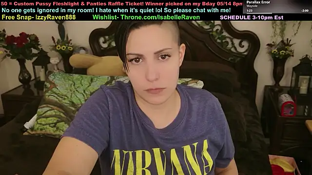 Snapshot of IsabelleRaven chatting on April 21, 2026, 8:34 pm IsabelleRaven online show from April 21, 2026, 8:34 pm