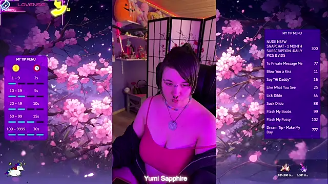 yumi sapphire online show from April 27, 2026, 9:24 pm