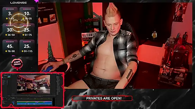 LiamIdols online show from January 23, 2025, 6:24 pm