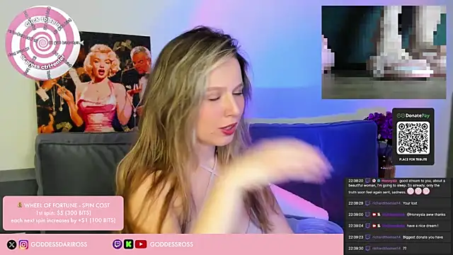 GoddessRoss online show from February 2, 2026, 7:56 pm