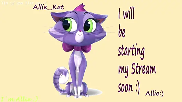 Allie Kat online show from July 18, 2026, 2:54 pm