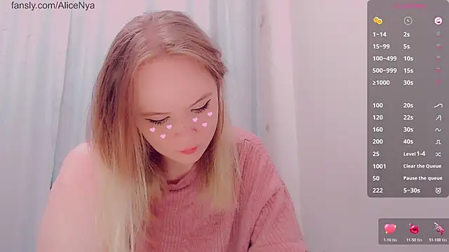 AliceNya cute online show from January 8, 2026, 7:10 am