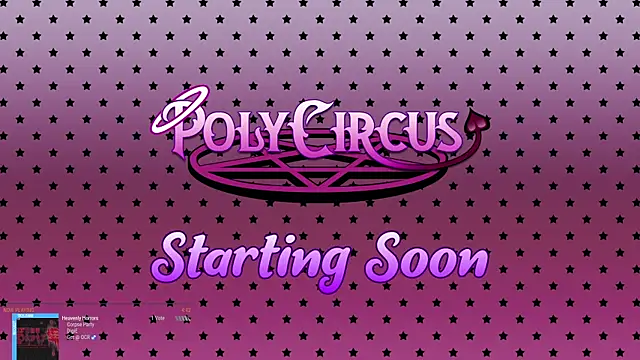 Snapshot of PolyCircus chatting on June 18, 2026, 5:51 am PolyCircus online show from June 18, 2026, 5:51 am