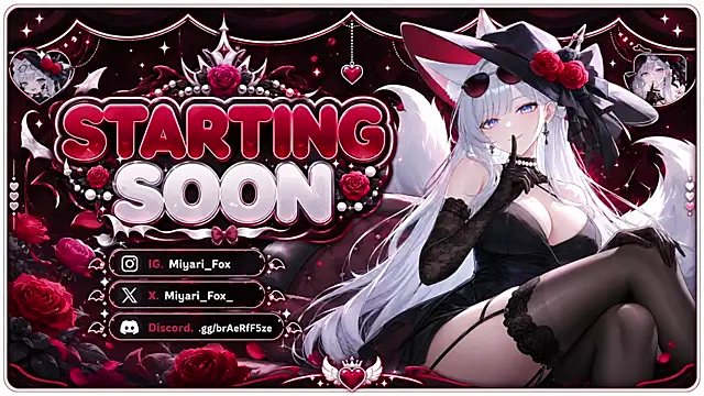 Snapshot of MiyariFox chatting on July 8, 2026, 5:56 am MiyariFox online show from July 8, 2026, 5:56 am