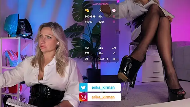 Snapshot of Erika_Kirman chatting on June 16, 2026, 10:07 am Erika Kirman online show from June 16, 2026, 10:07 am