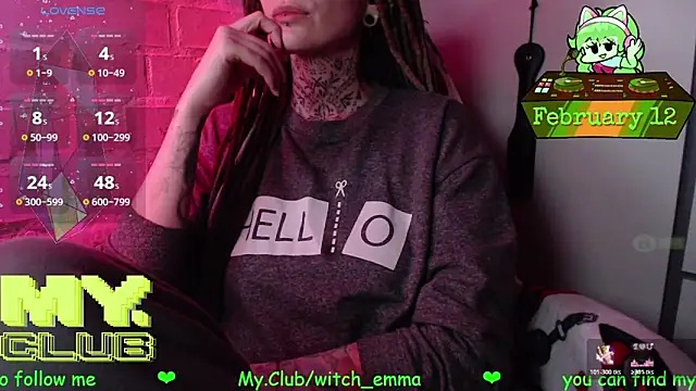 Witch Emma online show from February 12, 2026, 7:31 pm