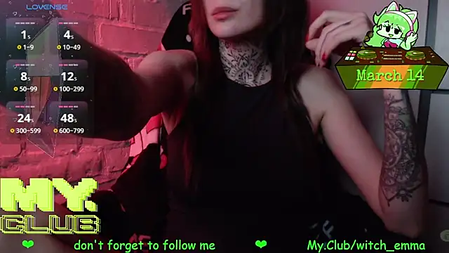 Witch Emma online show from March 14, 2026, 8:36 pm