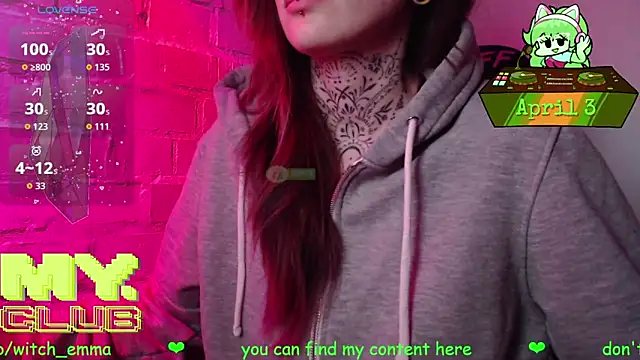 Witch Emma online show from April 3, 2026, 9:18 am