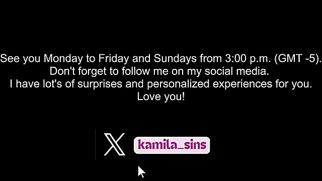 kamila sins online show from March 4, 2025, 8:05 pm